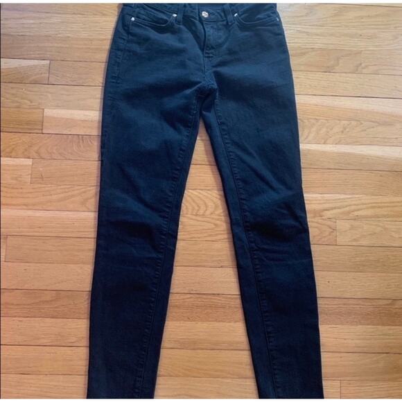 Kate Spade NY Black Seize the Day‎ Browne St Gold Spade Emblem Jeans Sz 26 - Picture 7 of 11